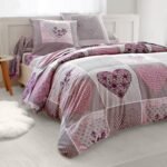 Linge de lit Lovely en coton imprimé coeurs