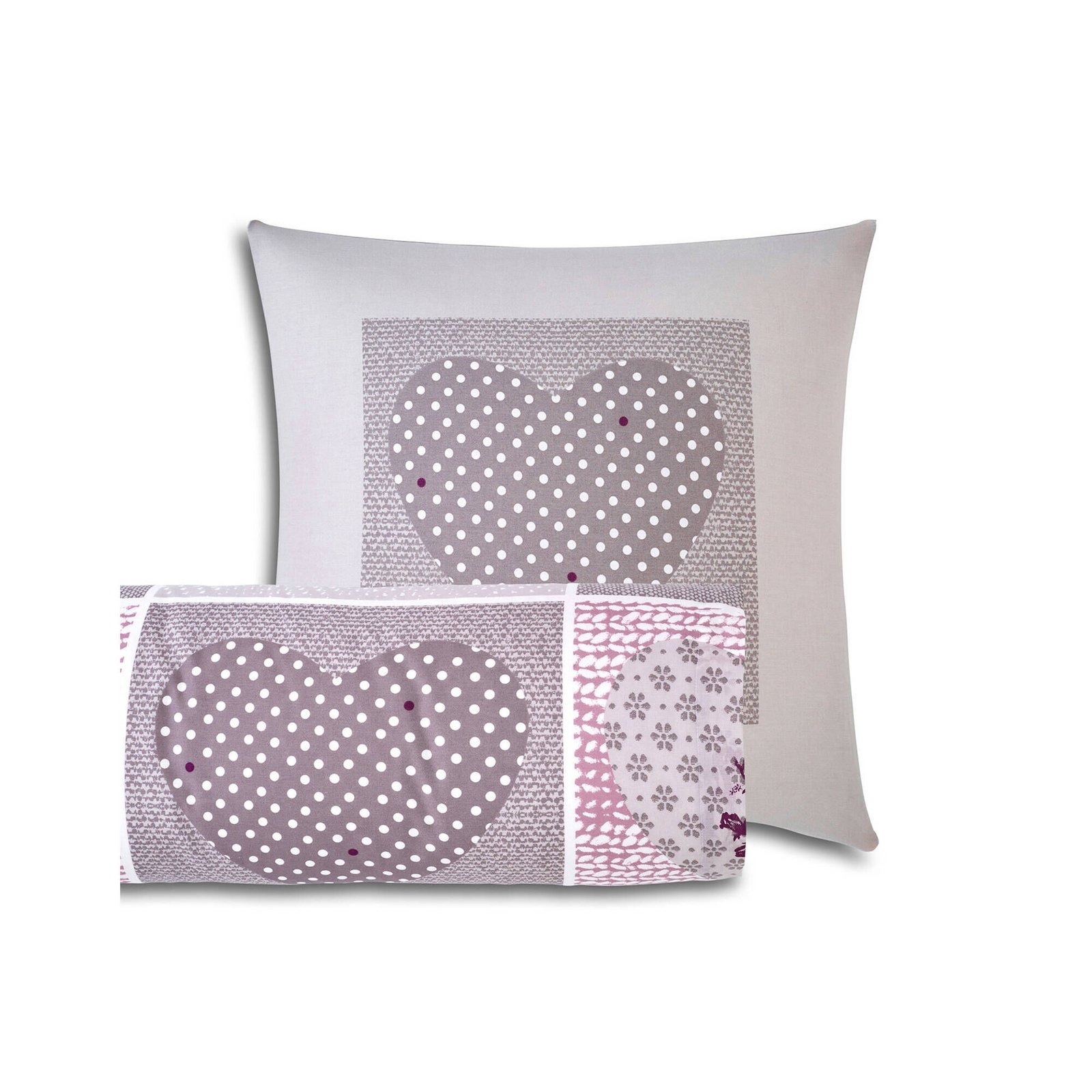 Linge de lit Lovely en coton imprimé coeurs – Image 4