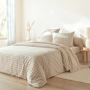 Linge de lit Lou imprimé carreaux - en coton