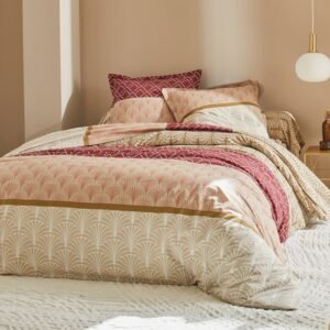 Colombine Linge de lit Eddy en coton à motifs graphiques